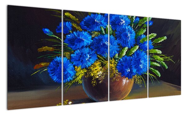 Obraz květin ve váze (160x80cm)