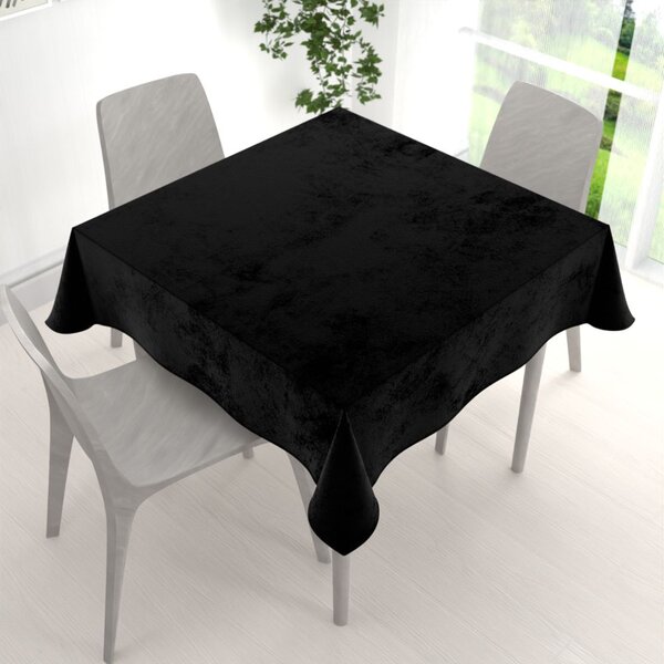 Biante Sametový čtvercový ubrus Velvet Premium SVP-041 Černý 40x40 cm