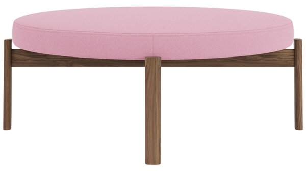 Audo CPH Růžový čalouněný taburet AUDO PASSAGE 98,5 cm s ořechovou podnoží
