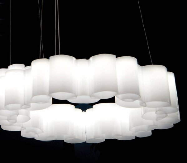 Stilnovo LED závěsné světlo Honey, stmívatelné, kulaté, 58 cm, stmívatelný, Bílá / opál, Obývací pokoj / jídelna, Plast, Moderní