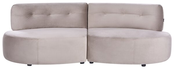 Pohovka 3místná LAERDAL Umělý samet Taupe