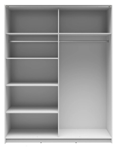 TETRIX šatní skříň SZF/153, bílý lesk/dub sonoma