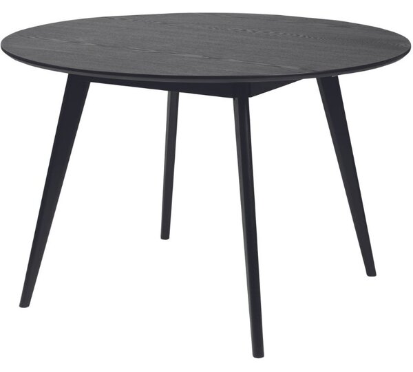 Černý jasanový jídelní stůl ROWICO YUMI 115 cm