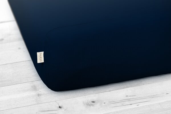 Jersey prostěradlo tmavě modré na výšku matrace do 20 cm Velikost: 60 x 120