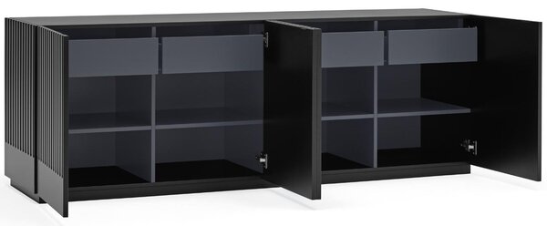 Černá lakovaná komoda Teulat Doric 198 x 48 cm