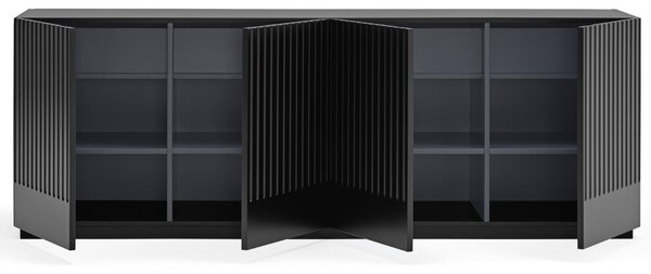 Černá lakovaná komoda Teulat Doric 198 x 48 cm