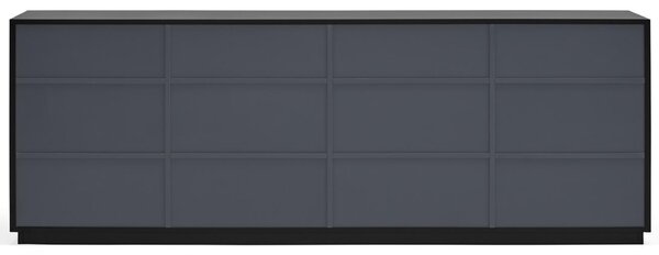 Černá lakovaná komoda Teulat Doric 198 x 48 cm