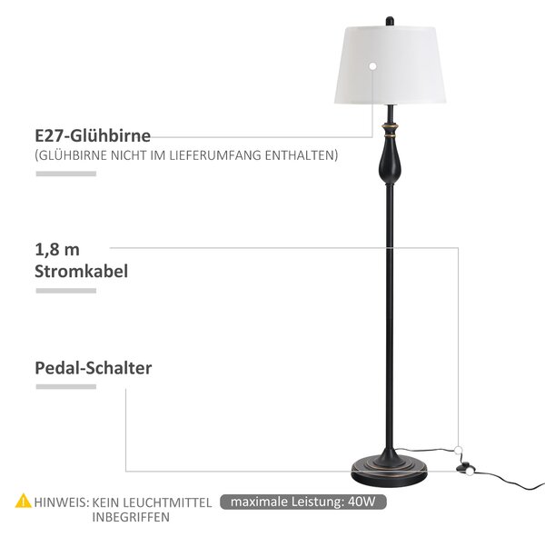 Sada lamp, 1 stojací a 2 stolní, černo-bílé B31-183