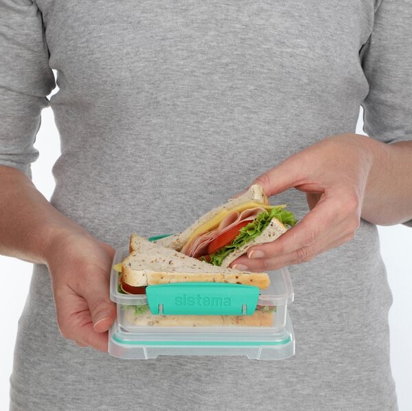 Sistema Svačinový box na toast To Go Sandwich 450 ml, zelená
