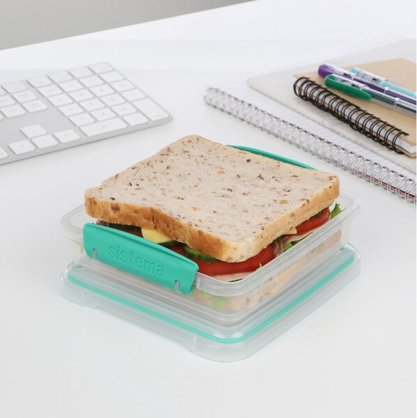 Sistema Svačinový box na toast To Go Sandwich 450 ml, zelená