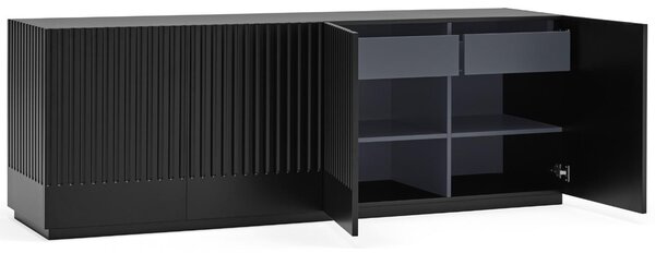 Černá lakovaná komoda Teulat Doric 198 x 48 cm