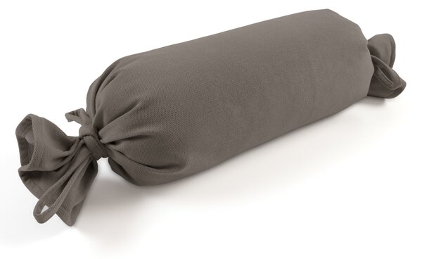 Biante Polštář válec bonbon Velur VLR-008 Šedobéžový 15x40 cm