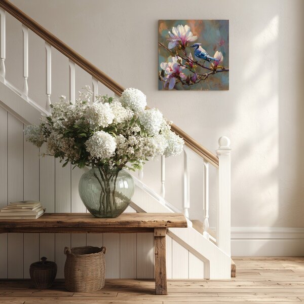 Tištěný obraz na plátně 32x32 cm Bluejay & Blossom – Styler