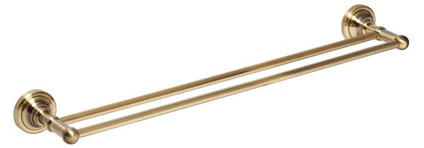 RETRO bronz: Držák ručníků dvojitý 600 mm, vedle sebe - Bemeta 144104057