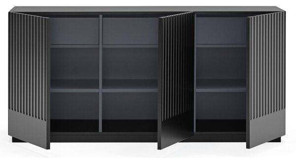 Černá lakovaná komoda Teulat Doric 148 x 48 cm