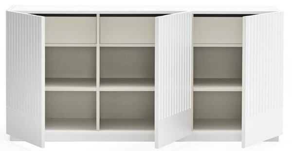 Bílá lakovaná komoda Teulat Doric 148 x 48 cm