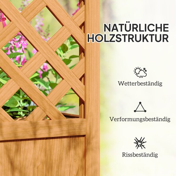 Zahradní vyvýšený záhon s treláží a obloukovou střechou, dřevěný kryt vyvýšeného záhonu 83x36x145cm pro zahradní balkon a terasu, květinový box pro po