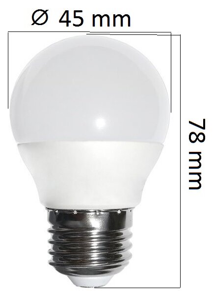 LED žárovka E27 4W 320lm G45, denní, ekvivalent 30W - POSLEDNÍ KUS