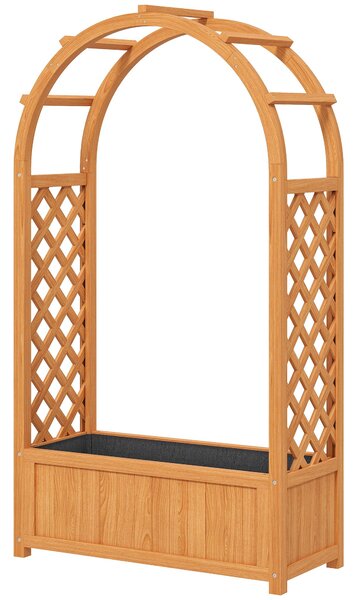 Zahradní vyvýšený záhon s treláží a obloukovou střechou, dřevěný kryt vyvýšeného záhonu 83x36x145cm pro zahradní balkon a terasu, květinový box pro po