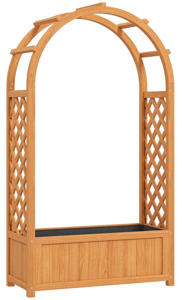 Zahradní vyvýšený záhon s treláží a obloukovou střechou, dřevěný kryt vyvýšeného záhonu 83x36x145cm pro zahradní balkon a terasu, květinový box pro po