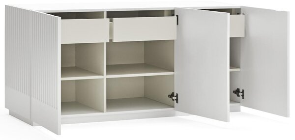 Bílá lakovaná komoda Teulat Doric 148 x 48 cm