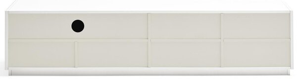 Bílý lakovaný TV stolek Teulat Doric 182 x 48 cm