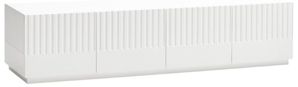 Bílý lakovaný TV stolek Teulat Doric 182 x 48 cm