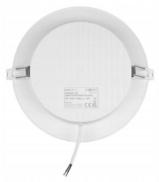 ECOLIGHT Kulatý zapuštěný LED panel 18W - neutrální barva
