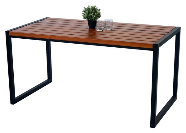 Zahradní stůl Style s masivním dřevem a ocelovou konstrukcí teak