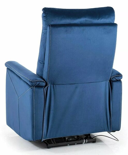 NEO VELVET M masážní relaxační křeslo, elektrické, modrá