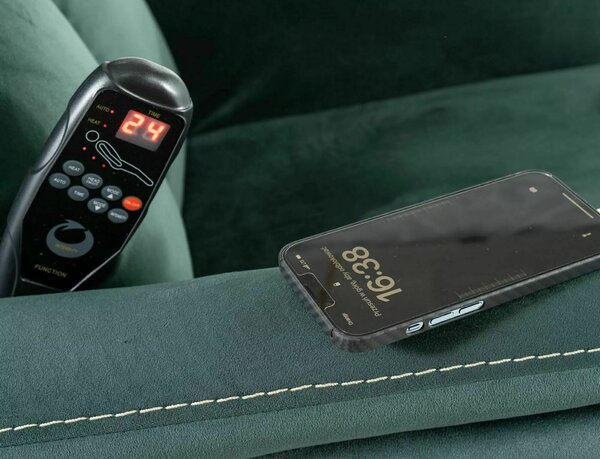 NEO VELVET M masážní relaxační křeslo, elektrické, modrá