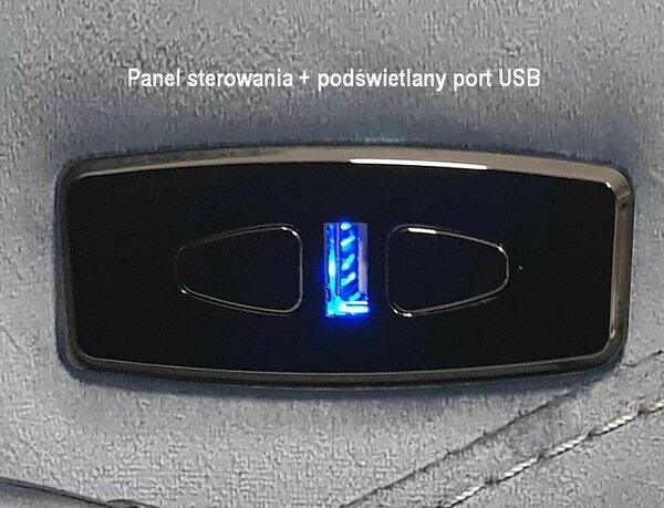 NEO VELVET M masážní relaxační křeslo, elektrické, modrá