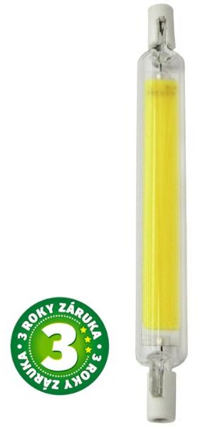 Prémiová LED žárovka R7s 118mm, 7W, 700lm, COB, denní, ekvivalent 54W