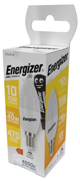 LED žárovka svíčka E14 4,9W 470lm denní, ekv. 40W, Energizer