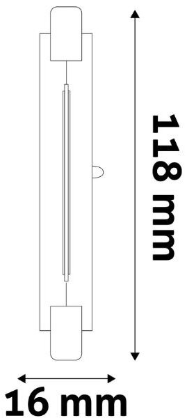 Prémiová LED žárovka R7s 118mm, 7W, 700lm, COB, denní, ekvivalent 54W