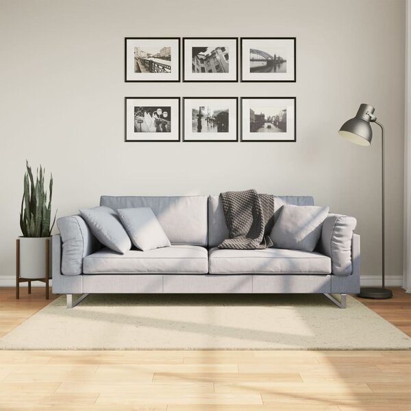 Koberec HUARTE krátký vlas měkký a pratelný krémový 120x170 cm