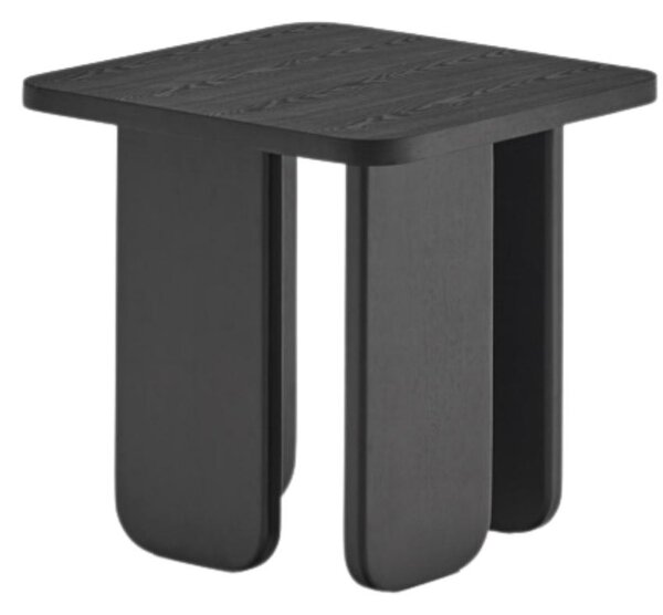 Černý jasanový odkládací stolek Teulat Arq 48 x 48 cm