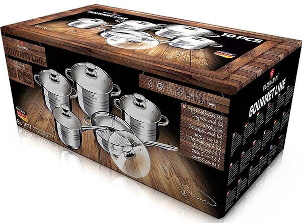 Sada nádobí nerez 10 ks Jumbo Gourmet line