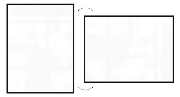 Magnetická suchostěrná tabule bílá 120 × 90 cm – černý dřevěný rám, TM129BK