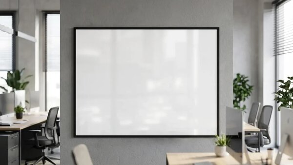 Magnetická suchostěrná tabule bílá 120 × 90 cm – černý dřevěný rám, TM129BK