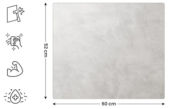 Skleněná krájecí deska BETON II 60 × 52 cm, FC60x52_00115