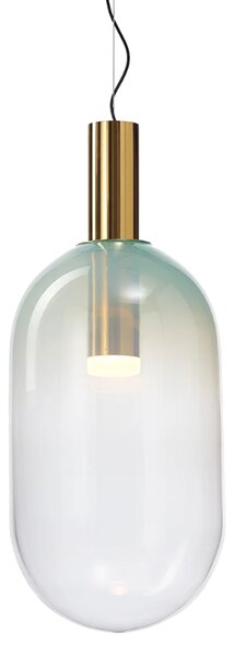 Luxusní závěsné svítidlo Bomma Phenomena, capsule Barva skla: Mint, Barva montury: Zlatá