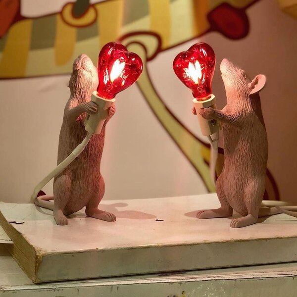 Seletti designové stolní lampy Mouse Lamp Step Love USB