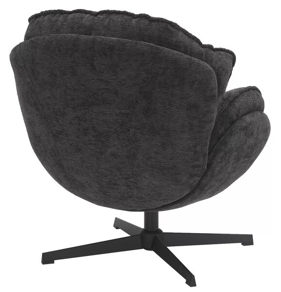 TRENDY BERTA relaxační křeslo otočné 360°, černá