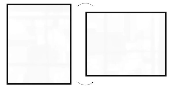 Magnetická suchostěrná tabule bílá 100 × 80 cm – černý dřevěný rám, TM108BK