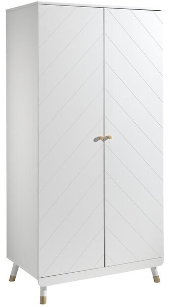 Bílá lakovaná šatní skříň Vipack Billy 200 x 100 cm