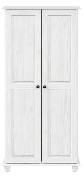 Skříň 2dveřová 8860BK bílý lak, kovové úchytky