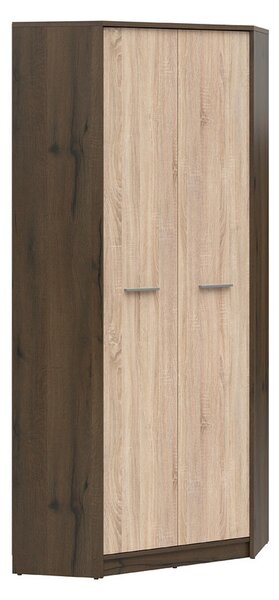 NEPO PLUS rohová šatní skříň SZFN2D, dub ušlechtilý/dub sonoma
