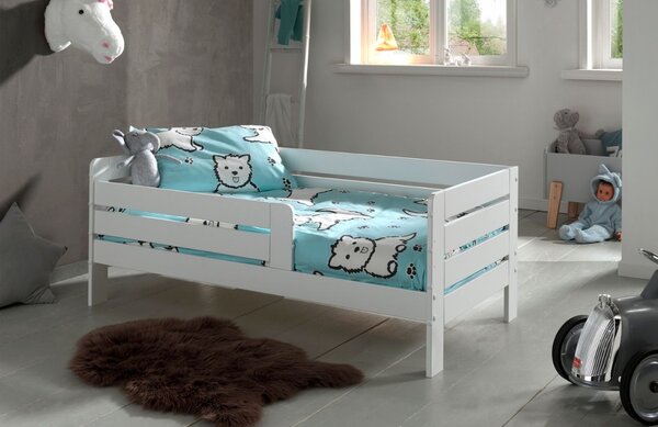 Bílá borovicová dětská postýlka Vipack Toddler II. 70 x 140 cm