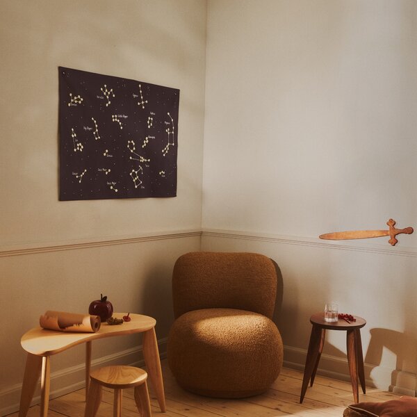 FERM LIVING Látková mapa Constellation, Undyed